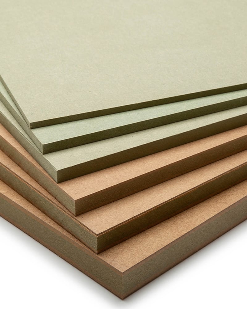 MDF, HDF and HDHMR board samples