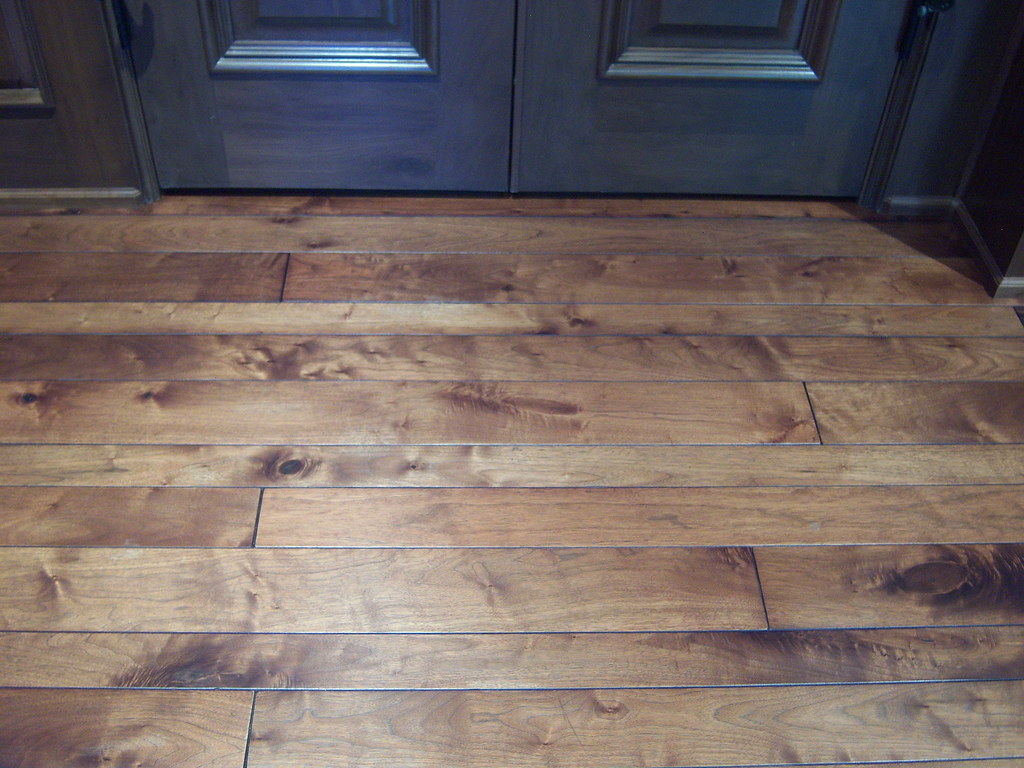 Wooden plank flooring