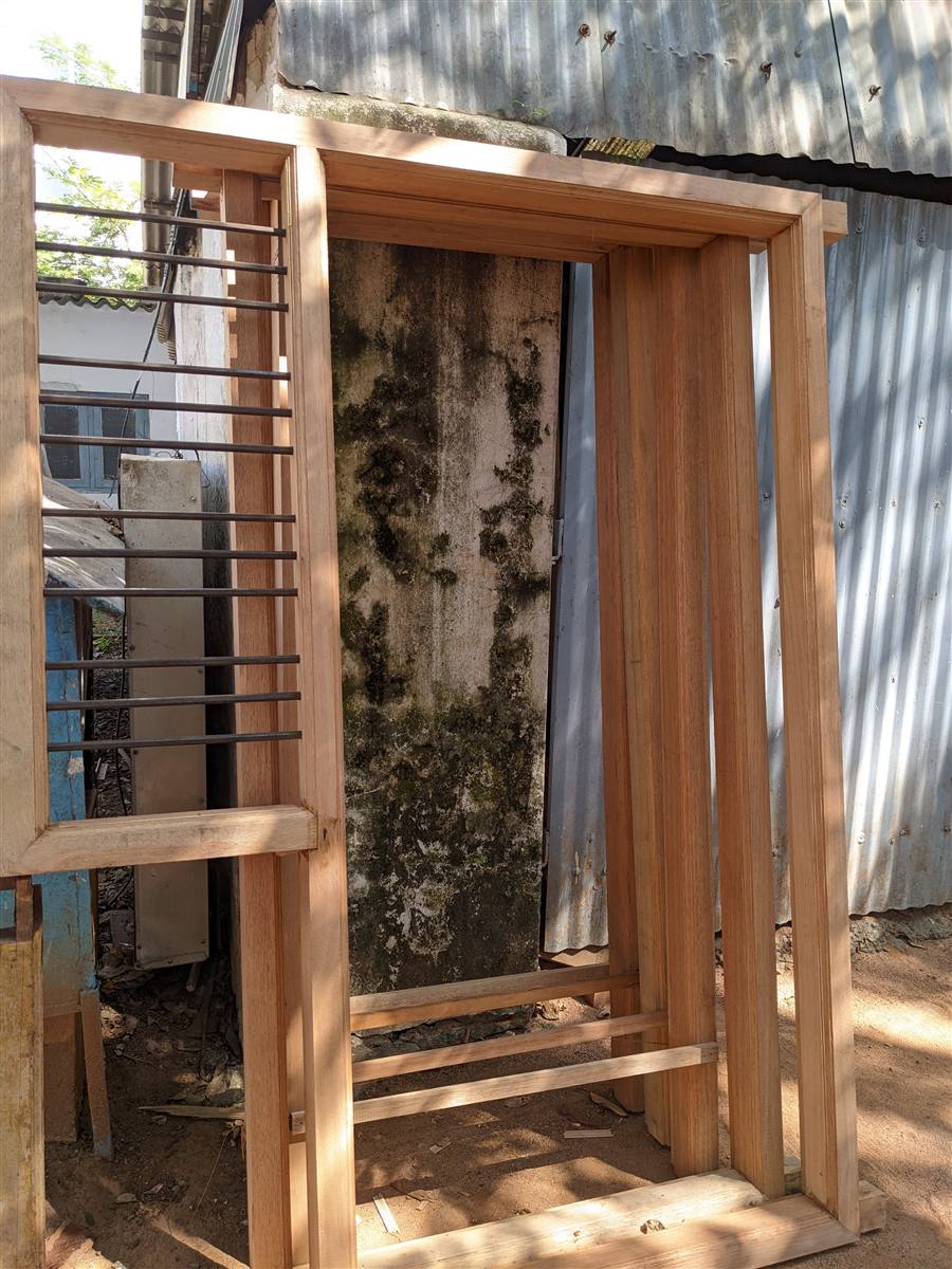 Teak wooden door and window frames